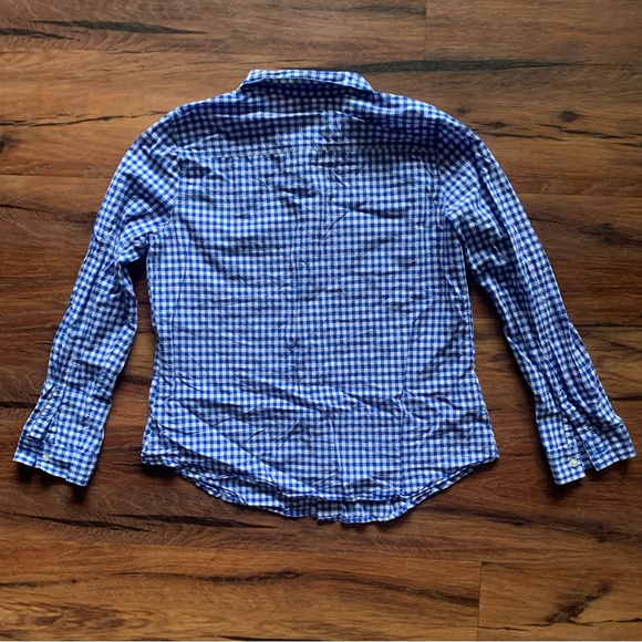 Old Navy women’s large button-down blue and white checkered shirt - Picture 2 of 4